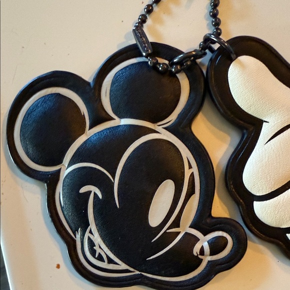 Disney and Coach collectible Black and White Mickey Keychain or Purse Charm - Picture 2 of 7